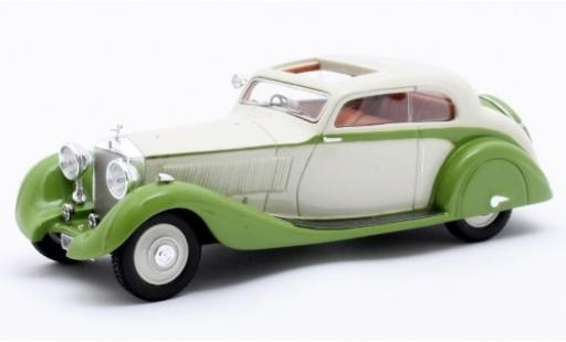 Coche miniatura Rolls Royce Phantom 1/43 Matrix II Continental Sports Coupe Gurney Nutting blanco/verde RHD 1935 Maharajah of Jodhpur Fahrgestell-n° 62UK Rolls Royce Phantom 1/43 Matrix II Continental Sports Coupe Gurney Nutting blanco/verde RHD 1935 Maharajah of Jodhpur Fahrgestell-n° 62UK coche miniatura