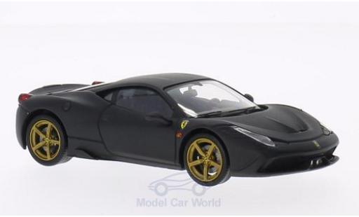 Ferrari 458 1/43 Hot Wheels Elite Speciale matt-negro 2013 ohne Vitrine coche miniatura