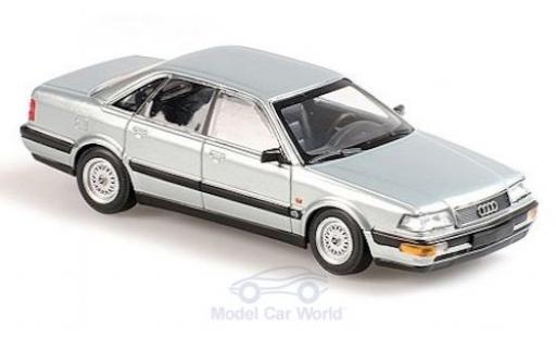 Coche miniatura Audi V8 1/43 Maxichamps gris 1988 Audi V8 1/43 Maxichamps gris 1988 coche miniatura