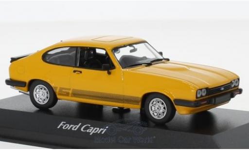 Ford Capri 1/43 Maxichamps MKIII 3.0 S amarillo 1982 coche miniatura