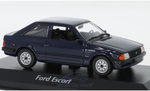 Coche miniatura Ford Escort 1/43 Maxichamps MK III azul 1981 Ford Escort 1/43 Maxichamps MK III azul 1981 coche miniatura