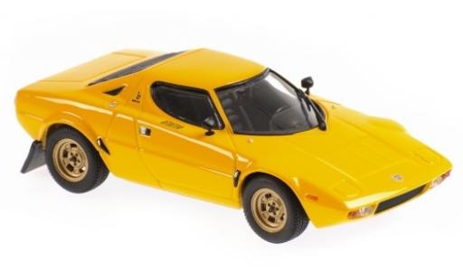 Coche miniatura Lancia Stratos 1/43 Maxichamps amarillo 1974 Lancia Stratos 1/43 Maxichamps amarillo 1974 coche miniatura