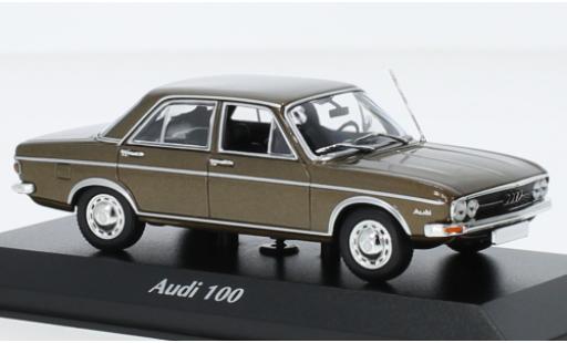 Coche miniatura Audi 100 1/43 Maxichamps metallise brun 1969 Audi 100 1/43 Maxichamps metallise brun 1969 coche miniatura