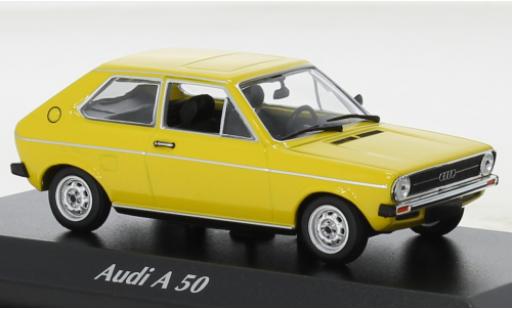 Audi 50 1/43 Maxichamps amarillo 1975 coche miniatura