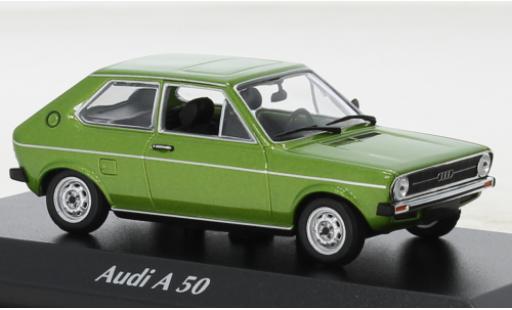 Audi 50 1/43 Maxichamps metallise verde 1975 coche miniatura