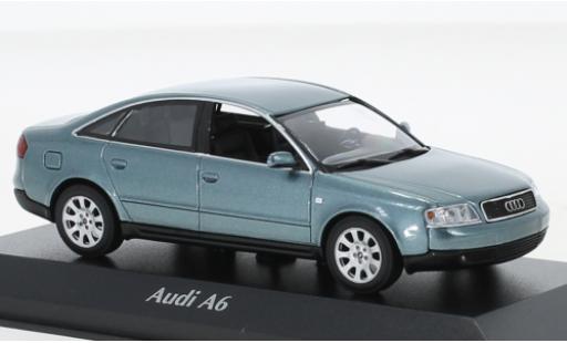 Audi A6 1/43 Maxichamps metallise verde 1997 coche miniatura
