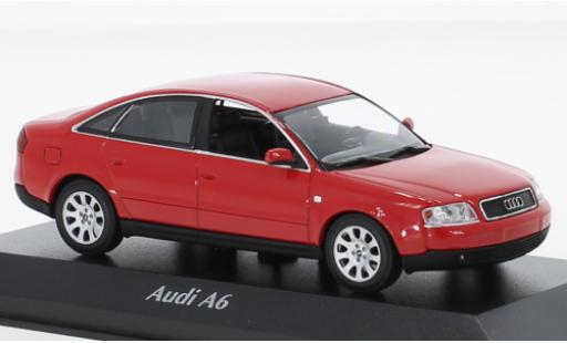 Audi A6 1/43 Maxichamps rojo 1997 coche miniatura