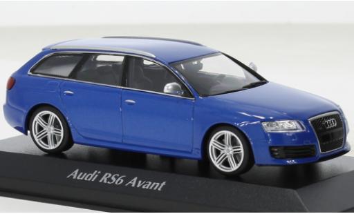 Coche miniatura Audi RS6 1/43 Maxichamps Avant metallise azul 2007 Audi RS6 1/43 Maxichamps Avant metallise azul 2007 coche miniatura