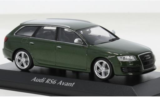 Coche miniatura Audi RS6 1/43 Maxichamps Avant metallise verde 2007 Audi RS6 1/43 Maxichamps Avant metallise verde 2007 coche miniatura