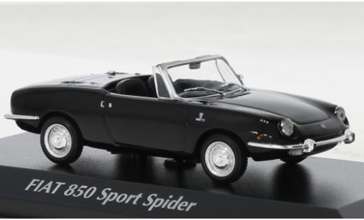 Coche miniatura Fiat 850 1/43 Maxichamps Sport Spider metallise negro 1968 Fiat 850 1/43 Maxichamps Sport Spider metallise negro 1968 coche miniatura
