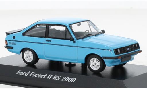 Coche miniatura Ford Escort 1/43 Maxichamps MK II RS 2000 azul clair 1976 Ford Escort 1/43 Maxichamps MK II RS 2000 azul clair 1976 coche miniatura