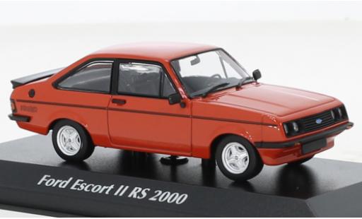 Coche miniatura Ford Escort 1/43 Maxichamps MK II RS 2000 rojo 1976 Ford Escort 1/43 Maxichamps MK II RS 2000 rojo 1976 coche miniatura