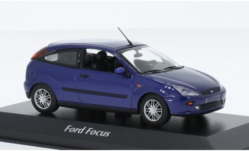 Coche miniatura Ford Focus 1/43 Maxichamps MK I metallise azul 1998 Ford Focus 1/43 Maxichamps MK I metallise azul 1998 coche miniatura