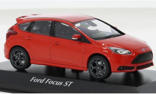 Coche miniatura Ford Focus 1/43 Maxichamps MK III ST rouge 2011 Ford Focus 1/43 Maxichamps MK III ST rouge 2011 coche miniatura