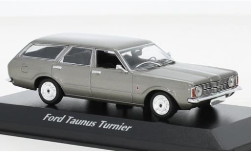 Coche miniatura Ford Taunus 1/43 Maxichamps (TC I) Turnier metallise gris 1970 Ford Taunus 1/43 Maxichamps (TC I) Turnier metallise gris 1970 coche miniatura