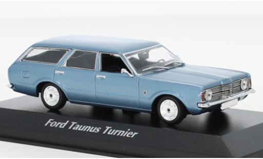 Coche miniatura Ford Taunus 1/43 Maxichamps (TC I) Turnier metallise azul 1970 Ford Taunus 1/43 Maxichamps (TC I) Turnier metallise azul 1970 coche miniatura