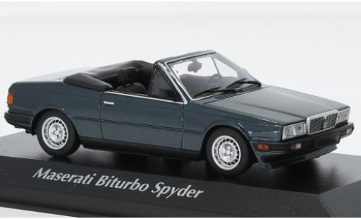 Maserati Biturbo 1/43 Maxichamps Spyder metallise verde 1982 coche miniatura