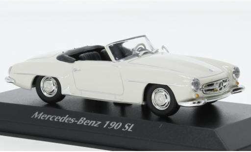 Mercedes 190 1/43 Maxichamps SL (W121) blanche 1955 coche miniatura