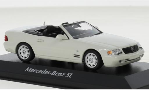 Coche miniatura Mercedes Classe SL 1/43 Maxichamps (R129) blanco 1999 Mercedes Classe SL 1/43 Maxichamps (R129) blanco 1999 coche miniatura