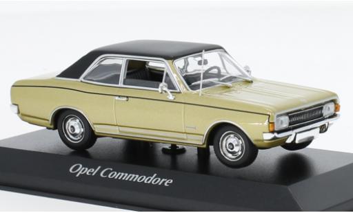 Opel Commodore 1/43 Maxichamps A metallise beige/negro 1970 coche miniatura