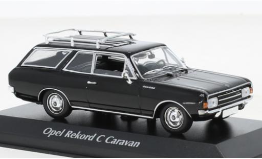 Coche miniatura Opel Rekord 1/43 Maxichamps C Caravan negro 1968 Opel Rekord 1/43 Maxichamps C Caravan negro 1968 coche miniatura