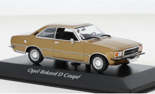 Opel Rekord 1/43 Maxichamps D Coupe metallise beige 1975 coche miniatura