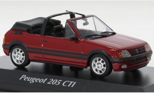 Peugeot 205 1/43 Maxichamps CTI Cabriolet rojo 1990 coche miniatura