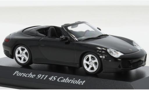 Coche miniatura Porsche 996 4S 1/43 Maxichamps 911 cabriolet negro 2003 Porsche 996 4S 1/43 Maxichamps 911 cabriolet negro 2003 coche miniatura