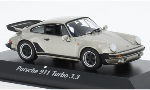 Coche miniatura Porsche 930 Turbo 1/43 Maxichamps 911  3.3 metallise beige 1977 Porsche 930 Turbo 1/43 Maxichamps 911  3.3 metallise beige 1977 coche miniatura