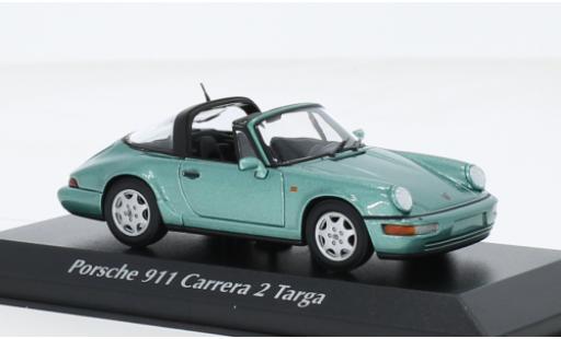 Coche miniatura Porsche 964 1/43 Maxichamps 911  Carrera 2 Targa metallise verde 1991 Porsche 964 1/43 Maxichamps 911  Carrera 2 Targa metallise verde 1991 coche miniatura