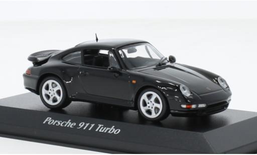 Coche miniatura Porsche 993 Turbo S 1/43 Maxichamps 911  negro 1995 Porsche 993 Turbo S 1/43 Maxichamps 911  negro 1995 coche miniatura