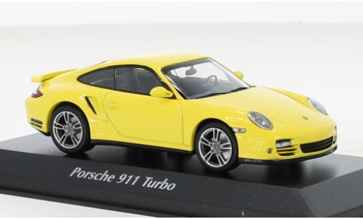 Coche miniatura Porsche 997 Turbo 1/43 Maxichamps 911  amarillo 2009 Porsche 997 Turbo 1/43 Maxichamps 911  amarillo 2009 coche miniatura