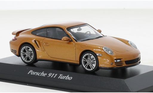 Coche miniatura Porsche 997 Turbo 1/43 Maxichamps 911  metallise beige 2009 Porsche 997 Turbo 1/43 Maxichamps 911  metallise beige 2009 coche miniatura