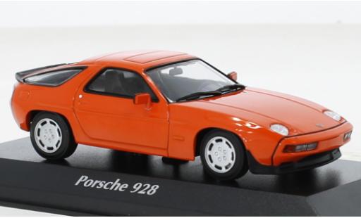 Porsche 928 1/43 Maxichamps S naranja 1979 coche miniatura