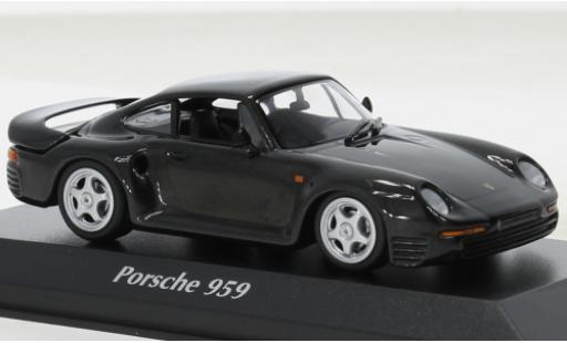 Porsche 959 1/43 Maxichamps metallise gris 1987 coche miniatura