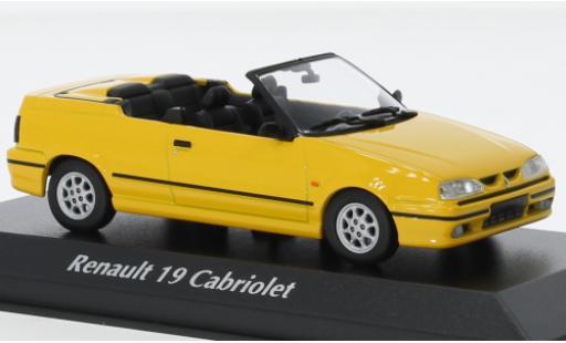 Renault 19 1/43 Maxichamps cabriolet amarillo 92 coche miniatura