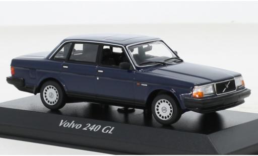 Volvo 240 1/43 Maxichamps GL azul 1986 coche miniatura