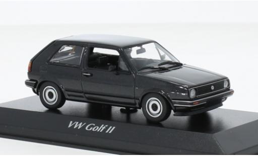 Coche miniatura Volkswagen Golf 1/43 Maxichamps II metallise negro 1985 Volkswagen Golf 1/43 Maxichamps II metallise negro 1985 coche miniatura