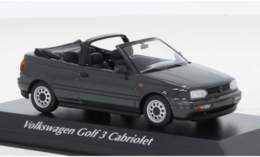 Volkswagen Golf 1/43 Maxichamps III Cabriolet metallise gris 1997 coche miniatura