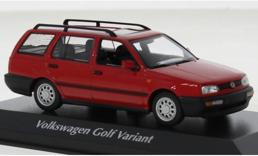 Volkswagen Golf 1/43 Maxichamps Variant rojo 1997 coche miniatura