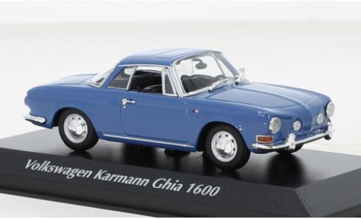 Coche miniatura Volkswagen Karmann 1/43 Maxichamps Ghia 1600 azul 1966 Volkswagen Karmann 1/43 Maxichamps Ghia 1600 azul 1966 coche miniatura