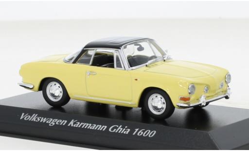 Coche miniatura Volkswagen Karmann 1/43 Maxichamps Ghia 1600 amarillo/negro 1966 Volkswagen Karmann 1/43 Maxichamps Ghia 1600 amarillo/negro 1966 coche miniatura