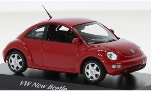 Coche miniatura Volkswagen New Beetle 1/43 Maxichamps rojo 1998 Volkswagen New Beetle 1/43 Maxichamps rojo 1998 coche miniatura