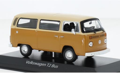 Coche miniatura Volkswagen T2 1/43 Maxichamps bus beige/brun 1972 Volkswagen T2 1/43 Maxichamps bus beige/brun 1972 coche miniatura