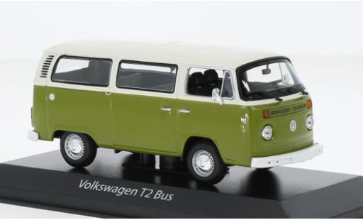 Coche miniatura Volkswagen T2 1/43 Maxichamps bus blanche/vert 1972 Volkswagen T2 1/43 Maxichamps bus blanche/vert 1972 coche miniatura