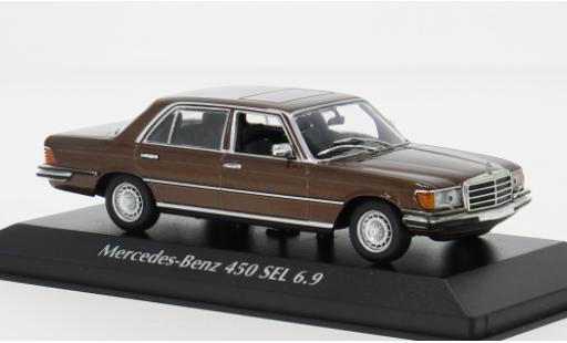 Coche miniatura Mercedes 450 1/43 Maxichamps SEL (W116) metallise braun 1972 1:43 Mercedes 450 1/43 Maxichamps SEL (W116) metallise braun 1972 1:43 coche miniatura