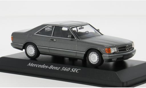Mercedes 560 1/43 Maxichamps SEC (C126) metallise grau 1986 1:43 coche miniatura