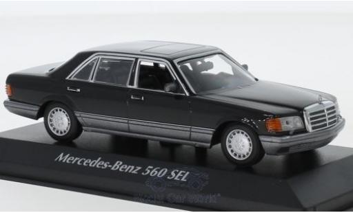 Mercedes 560 1/43 Maxichamps SEL (V126) negro 1990 coche miniatura