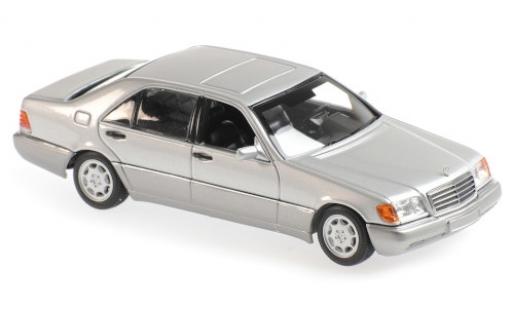Coche miniatura Mercedes 600 1/43 Maxichamps SEL (W140) gris 1992 Mercedes 600 1/43 Maxichamps SEL (W140) gris 1992 coche miniatura