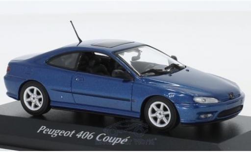 Peugeot 406 1/43 Maxichamps Coupe metalico azul 1997 coche miniatura
